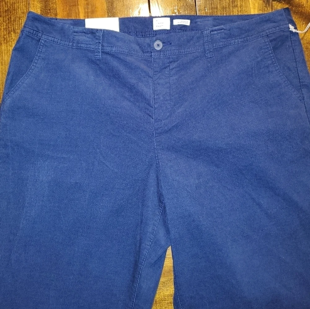 a new day corduroy blue pants Slim Size 18 NEW - Picture 7 of 12